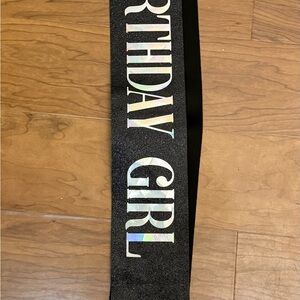 Black Birthday Girl Sash